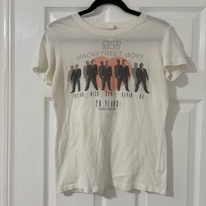 Women’s Backstreet Boys Concert T Shirt White 2013 Tour Size L